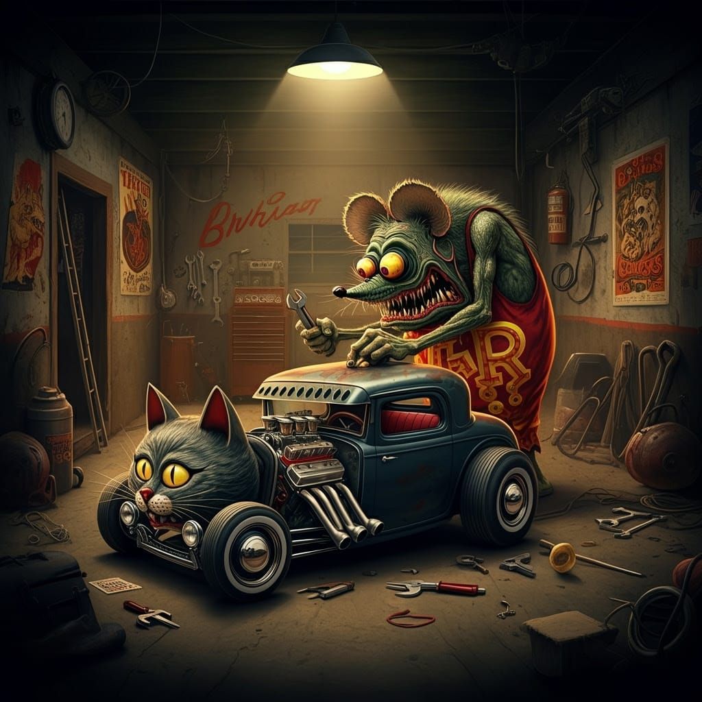 Rat Fink's Grungy Garage