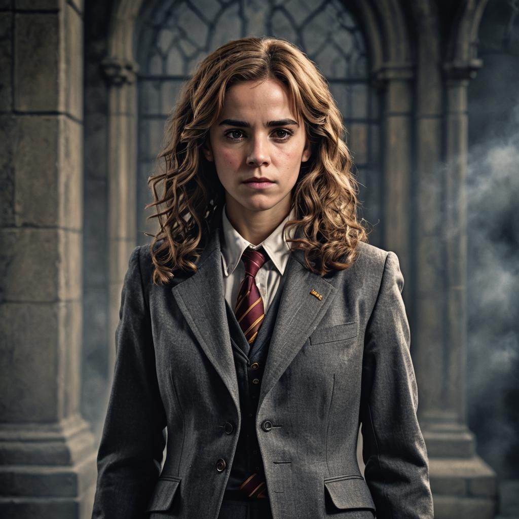 Hermione Granger as Businesswoman: Hyperrealistic Portrait