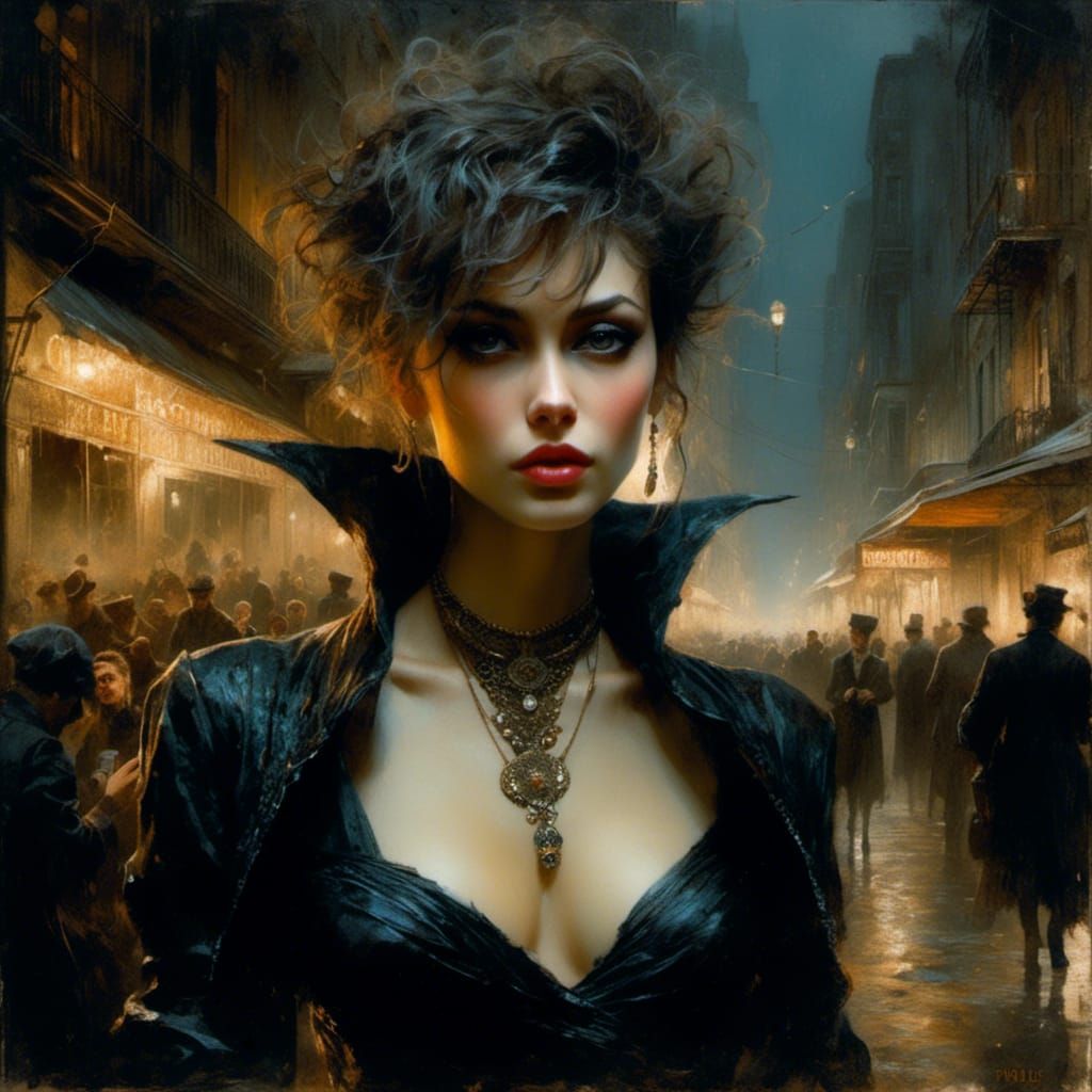 Glamorous Woman in New Orleans: Fantasy Art