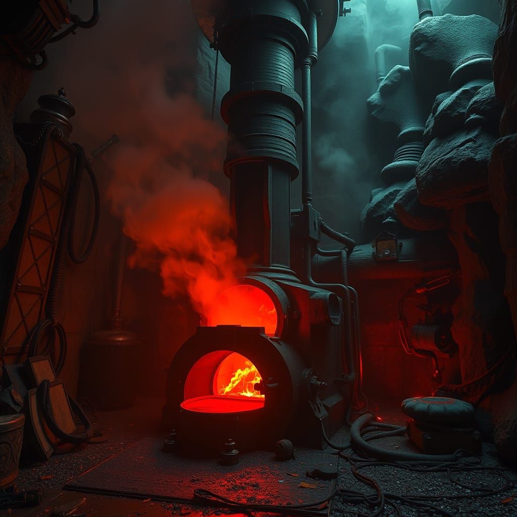Hyperrealistic Furnace Phantasmagoria in High Definition