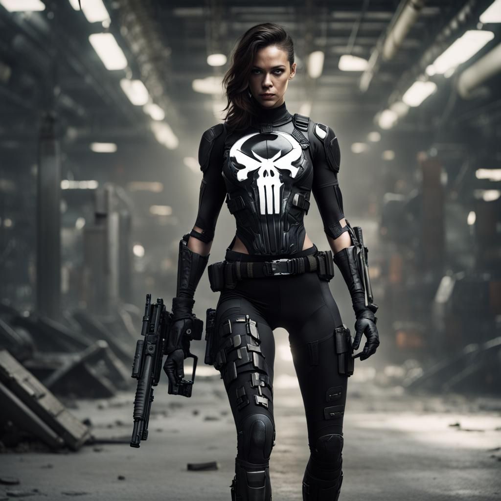 Futuristic Warrior Woman in Armor, 8k