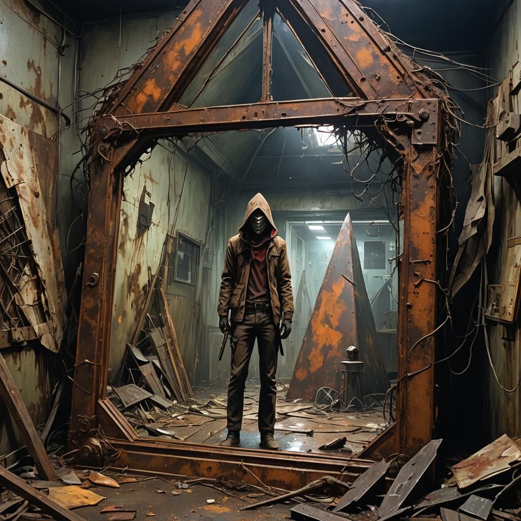 Rusted Anime Morgue with Silent Hill Figures