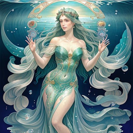 Venus Emerge in Art Nouveau Beauty