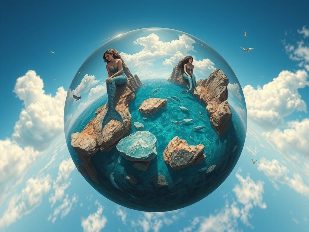Surreal Mermaid World in Digital Art