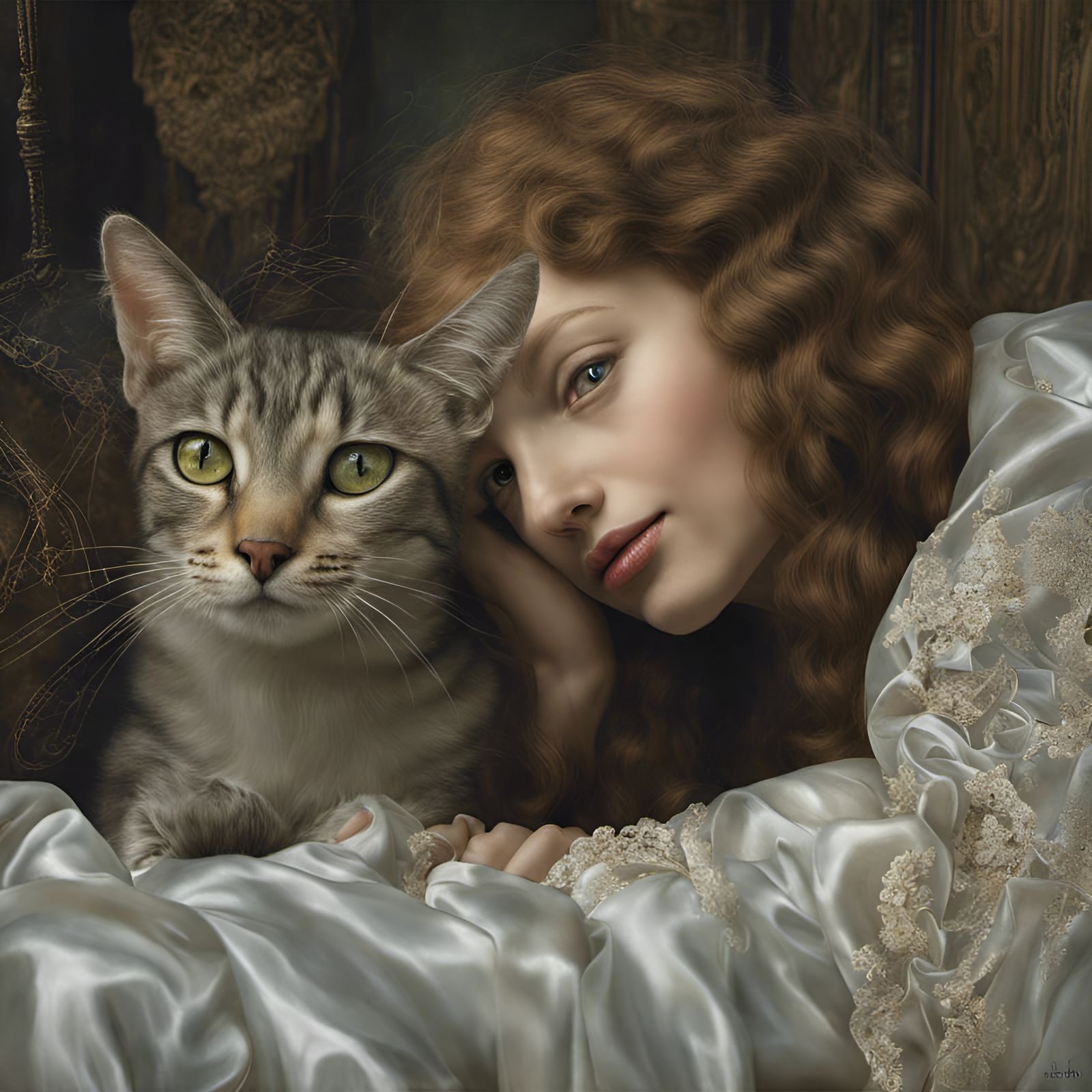 Happy Alien People and Pets in Dreamy Light