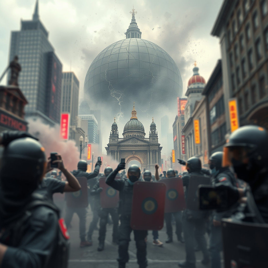 Atmospheric Dome of Deception Shatters Over Metropolis