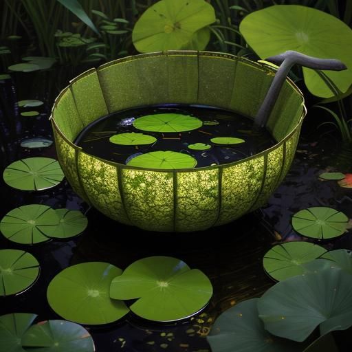 Elaborately Carved Gourd in Forest, Hyper-Realistic Digital ...