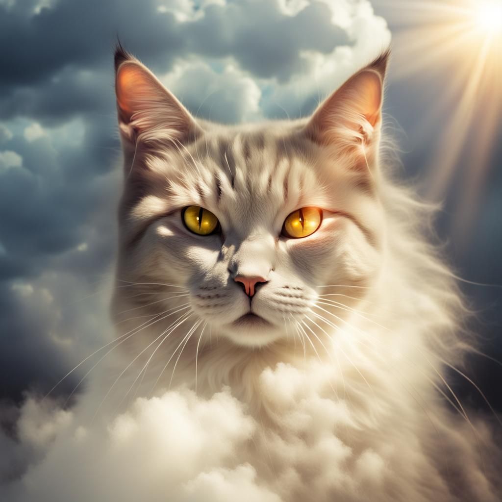 Divine Devil Cat in Holy Sunshine