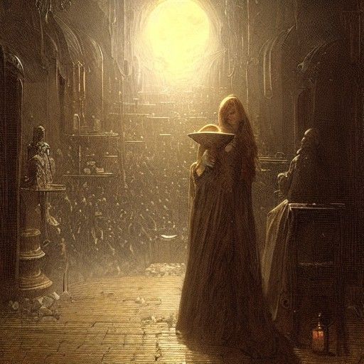 Horror Night Cafe in Gustave Doré Style