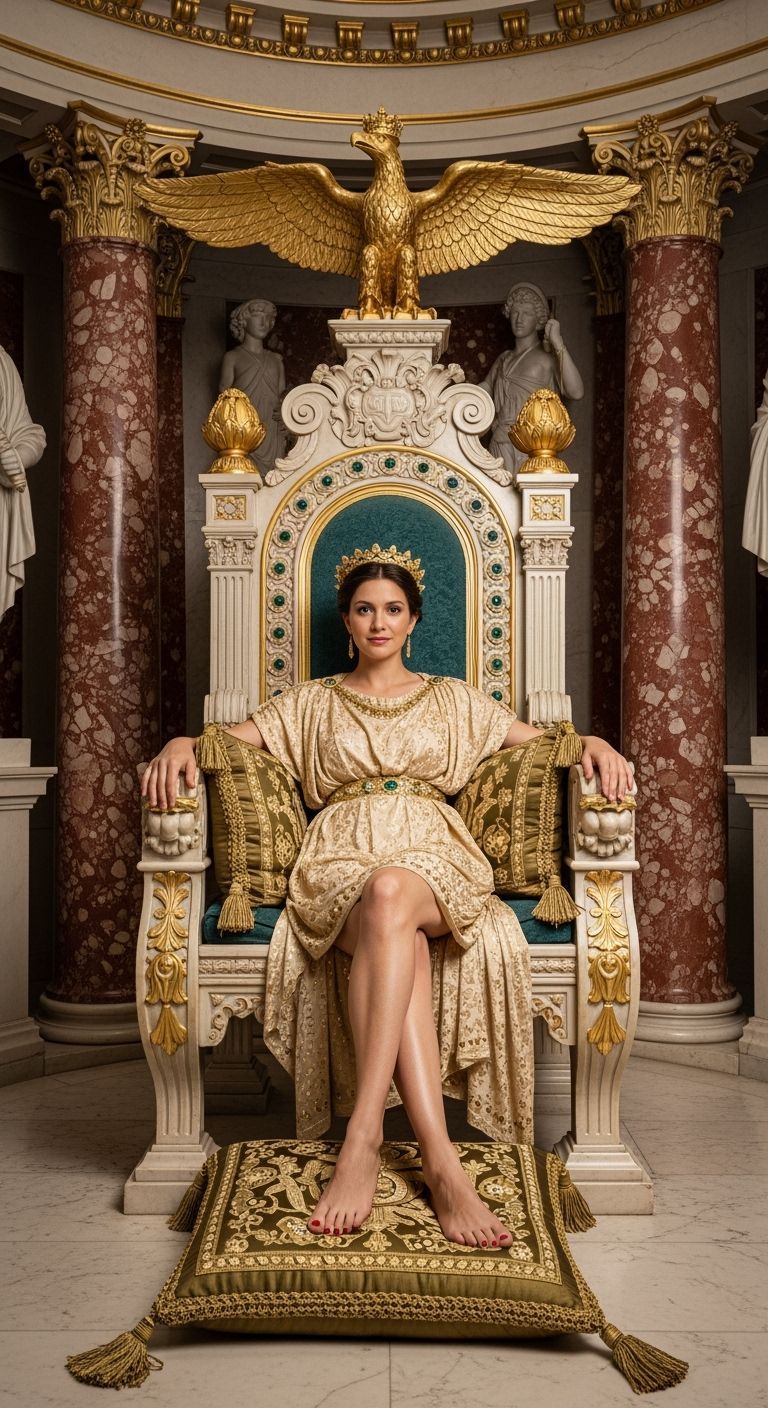 Empress Messalina on her Lavish Throne