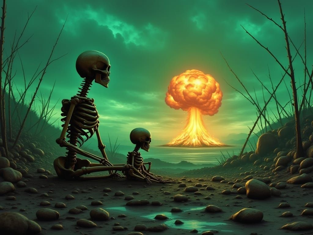 The enemy dropping another nuclear bomb long after the damag...