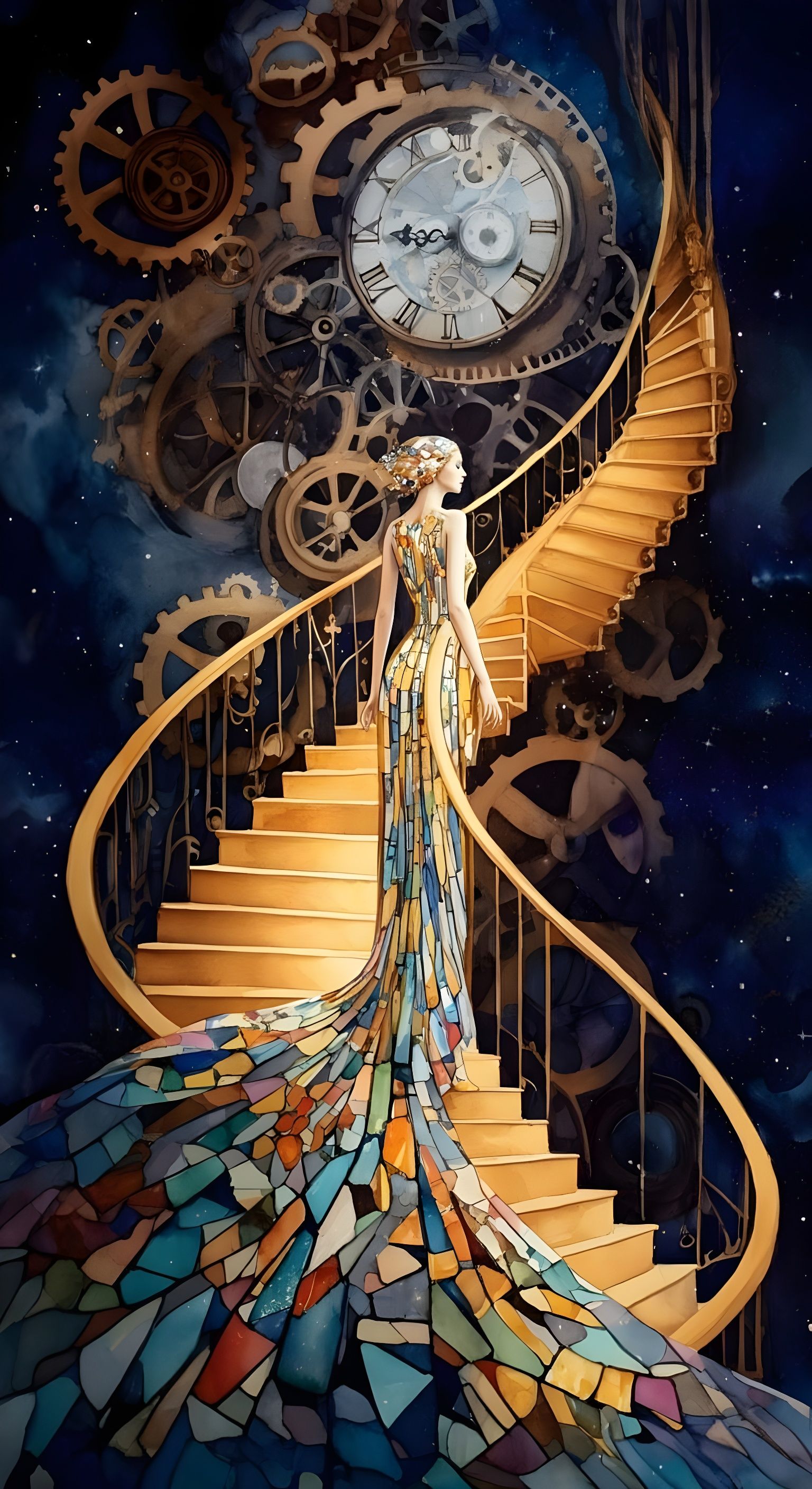 Golden Goddess Ascends to Celestial Realm