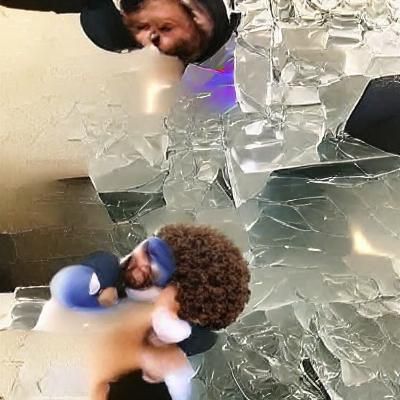 Macro Photograph of Intricate Ice Cube Structure