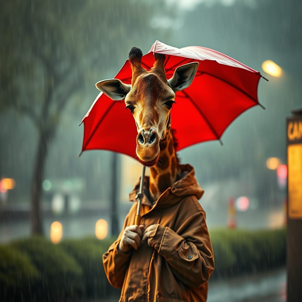 Giraffe in the Rain, Whimsical Nostalgia