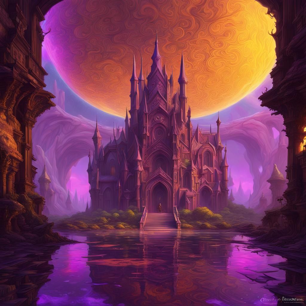 Psychedelic Origin of Universes: Dark Fantasy Concept Art