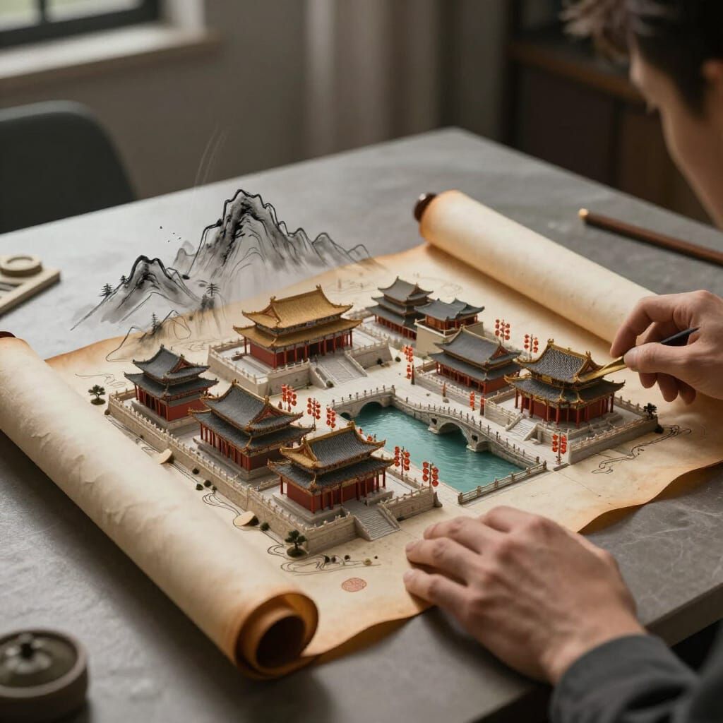 Ancient Scroll Reveals Fantastical Imperial City