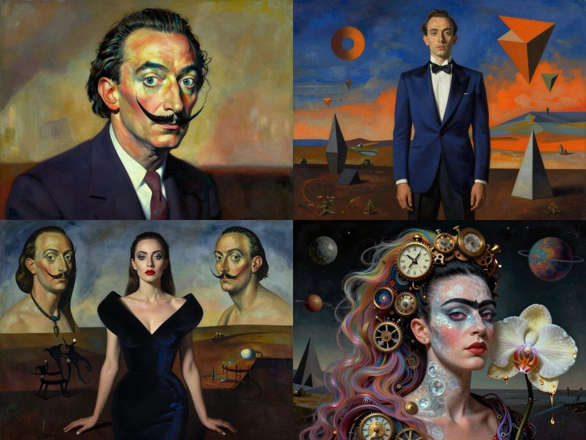 Abstract Surreal Portrait in Bizarre Fashion