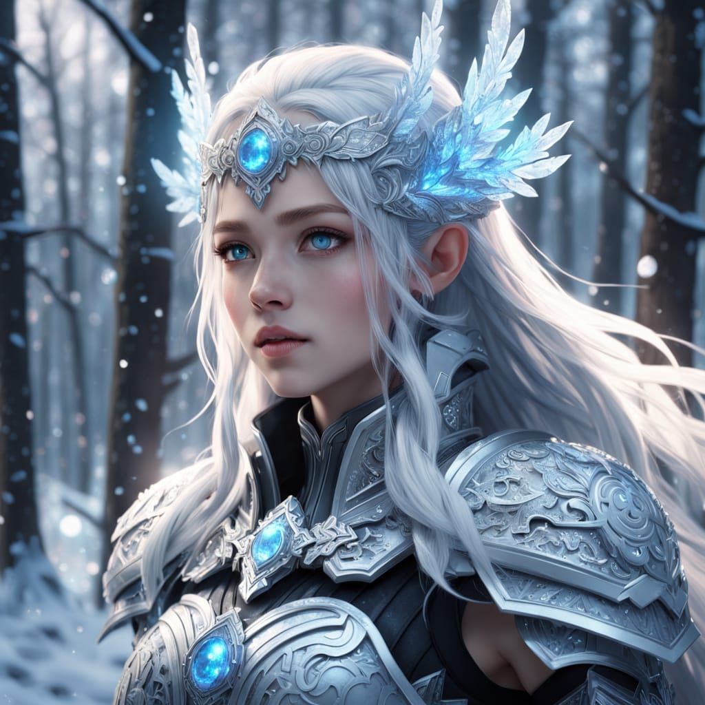 Ethereal Valkyrie in Icy Shroud