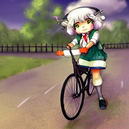 Nazrin of Touhou Rides a Bicycle