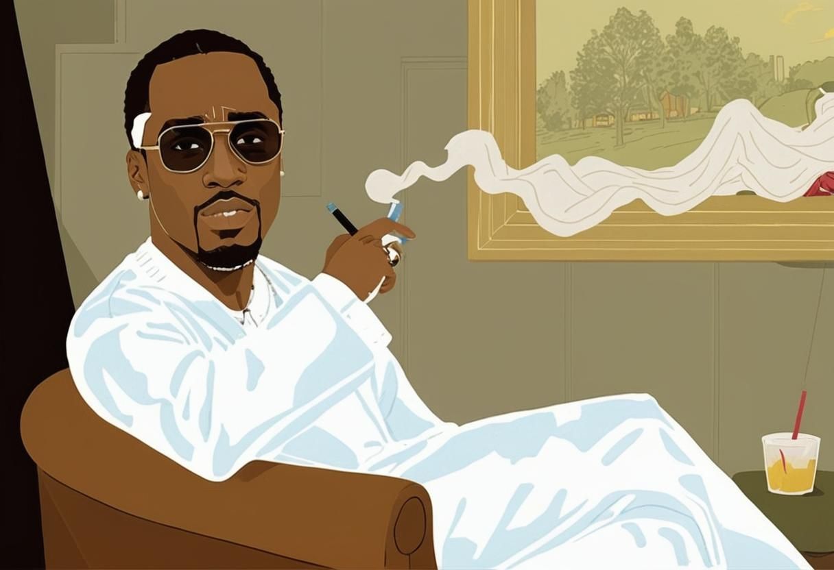 P Diddy and Towlie Chill: Cinematic Film Still