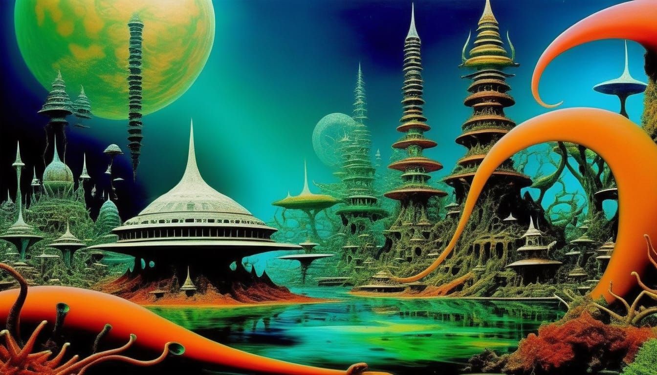 Surreal Undersea Realm of Lemuria: Oozepunk Civilization