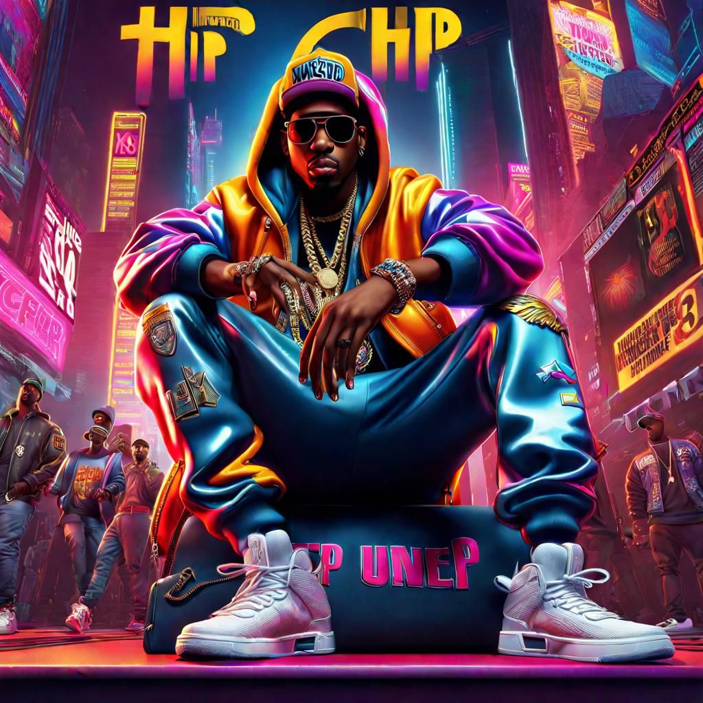 Hip-Hop Fashion Magazine Cover Concept Art