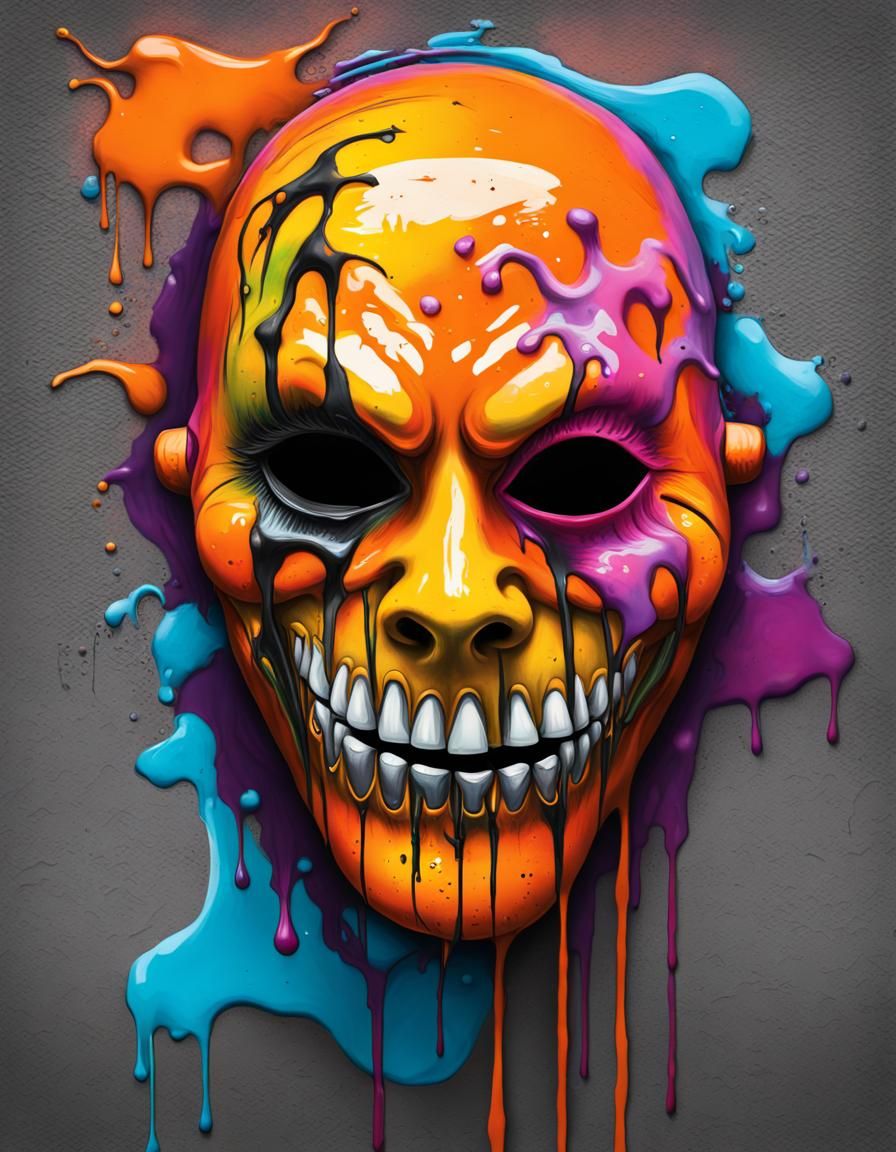 Graffiti Art Halloween Mask in Ultra Quality