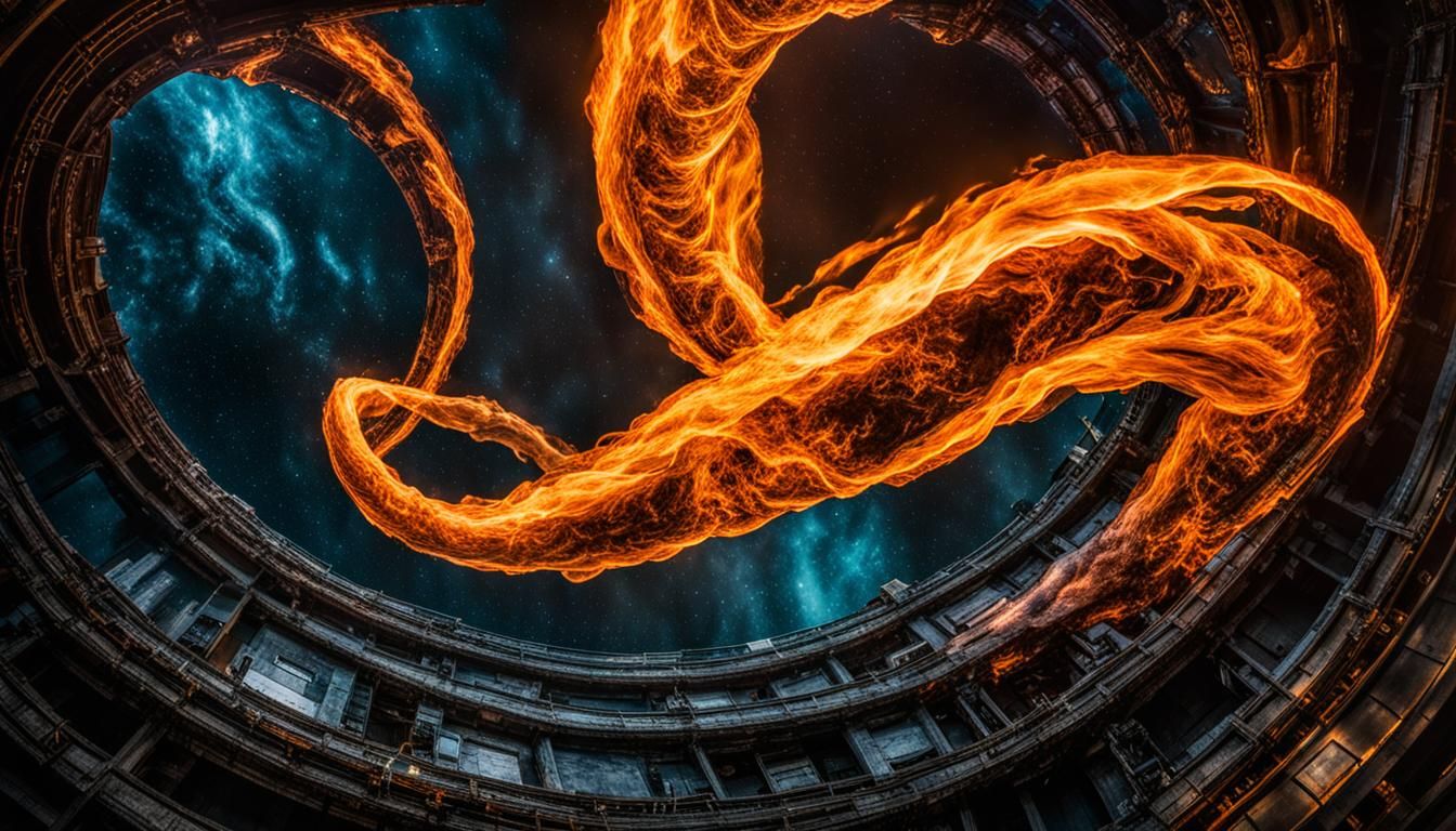 Fire Flowing at Zero Gravity IV