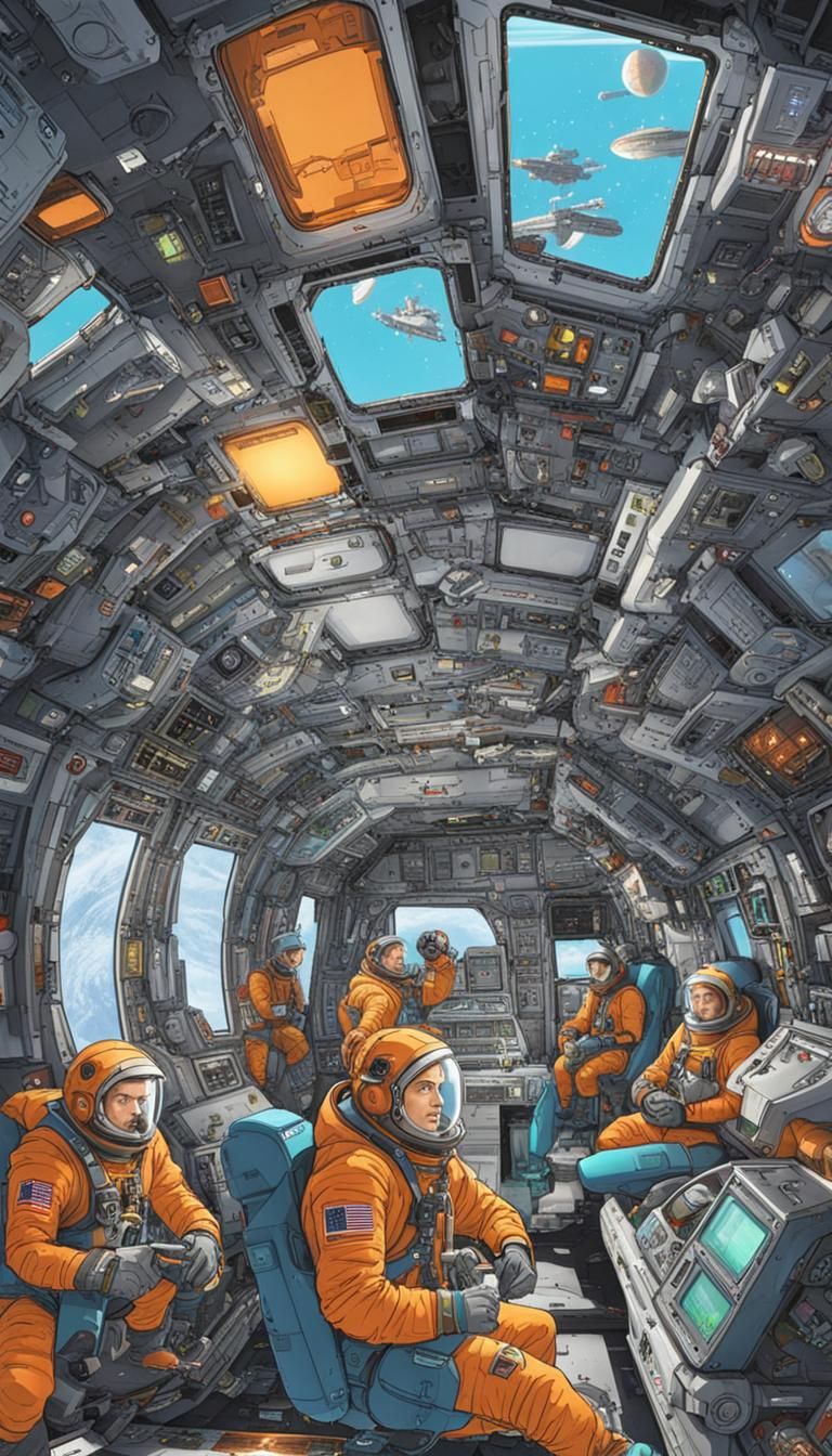 Weightless Chaos in Space Station Malfunction