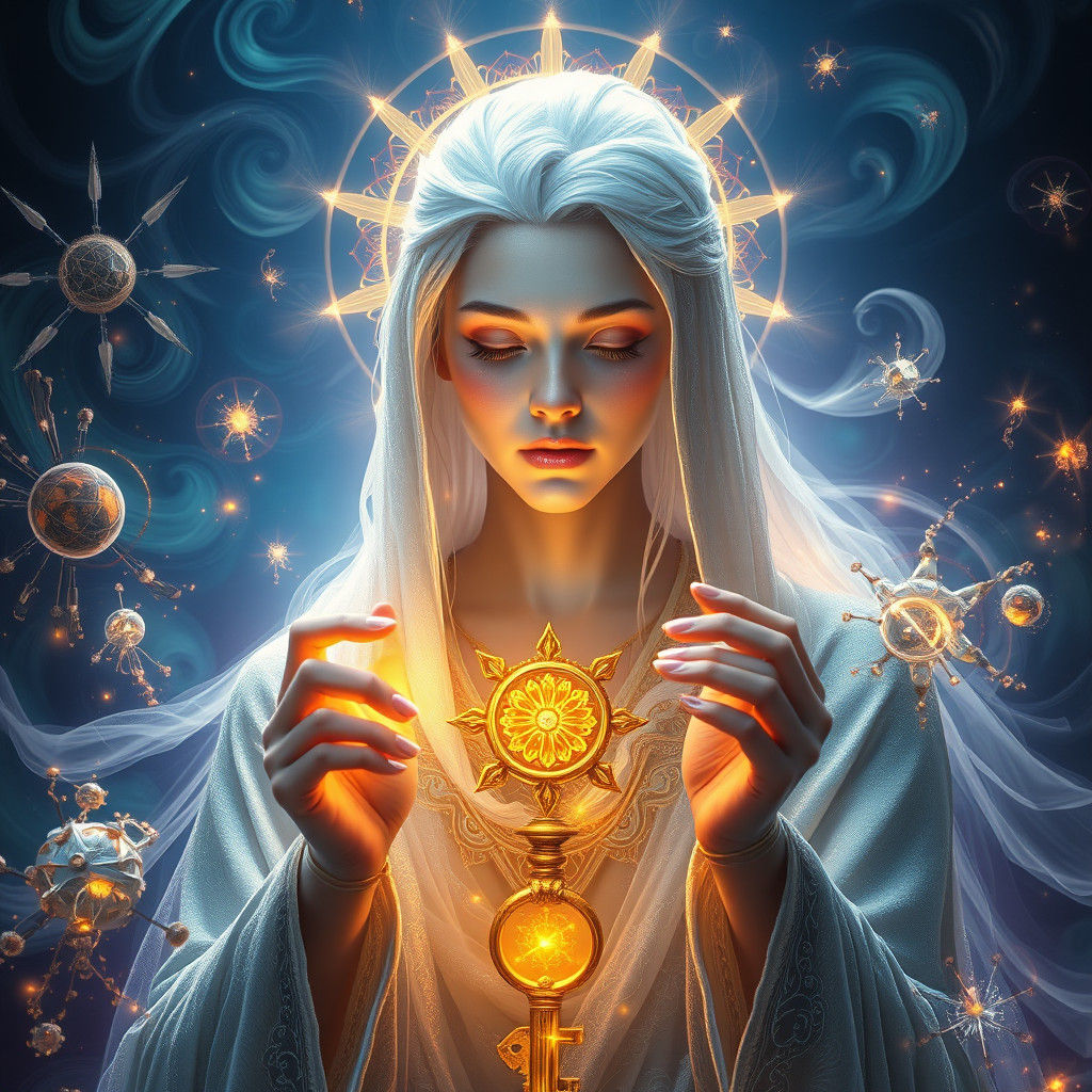 Ethereal Being of Light Adjusting Timelines