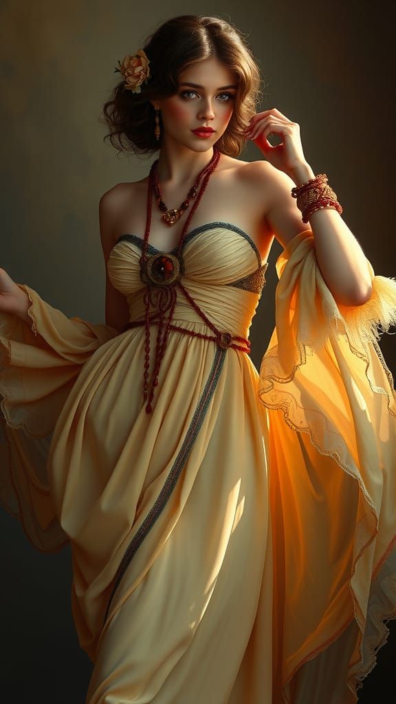 Elegant Woman in Soft Chiaroscuro Lighting