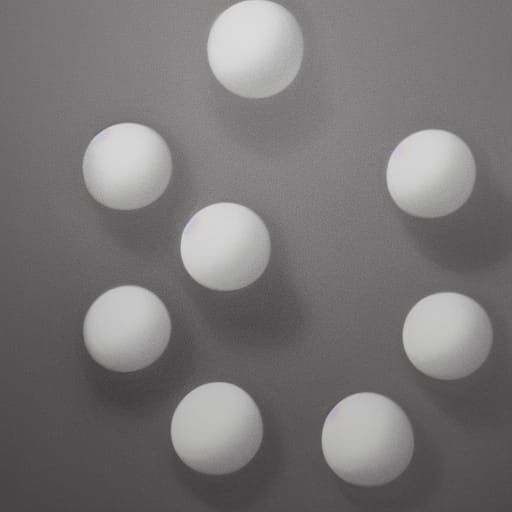 Exploding Ping Pong Balls: Detailed Charcoal Drawing