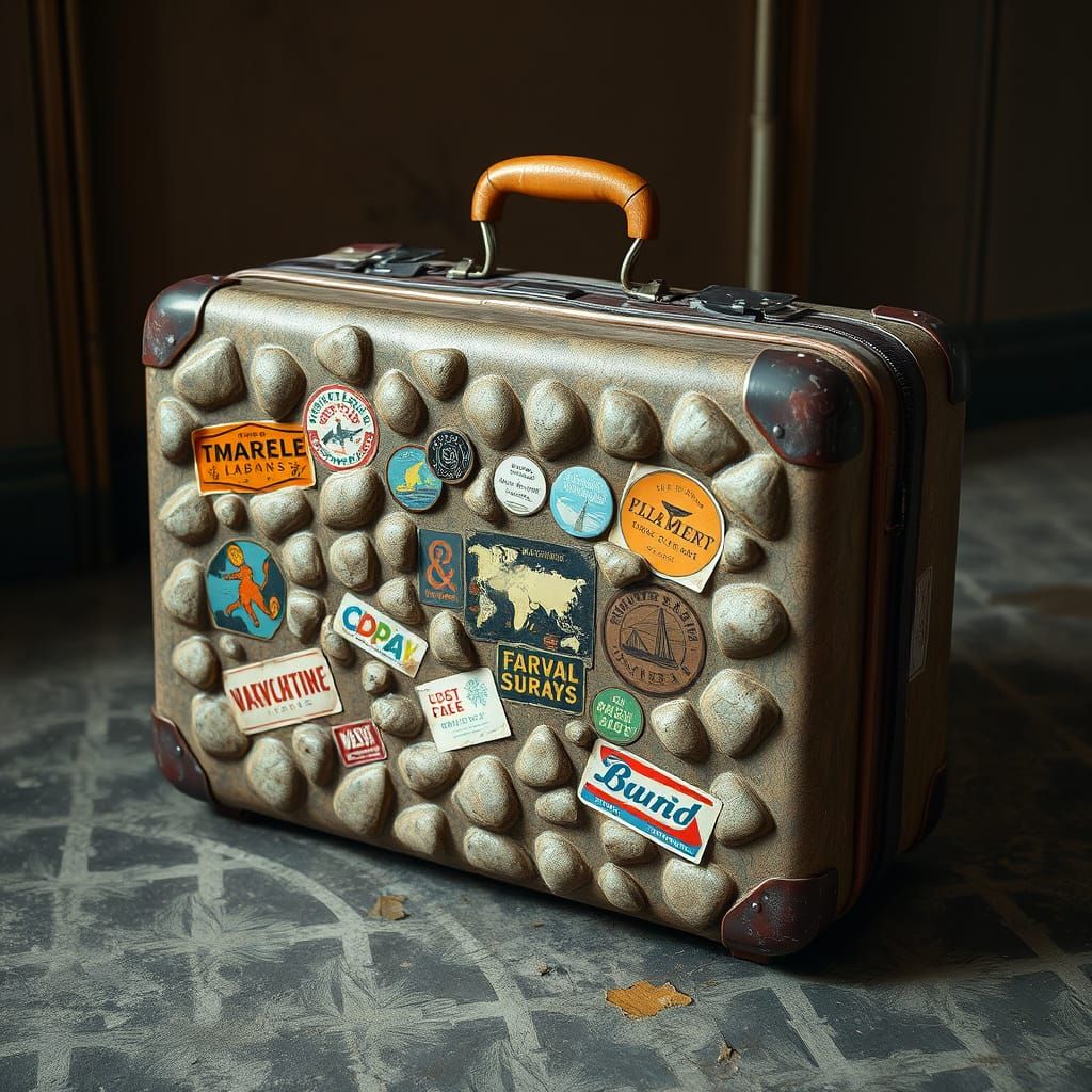 Vintage Lumpy Luggage in Retro-Futuristic Style