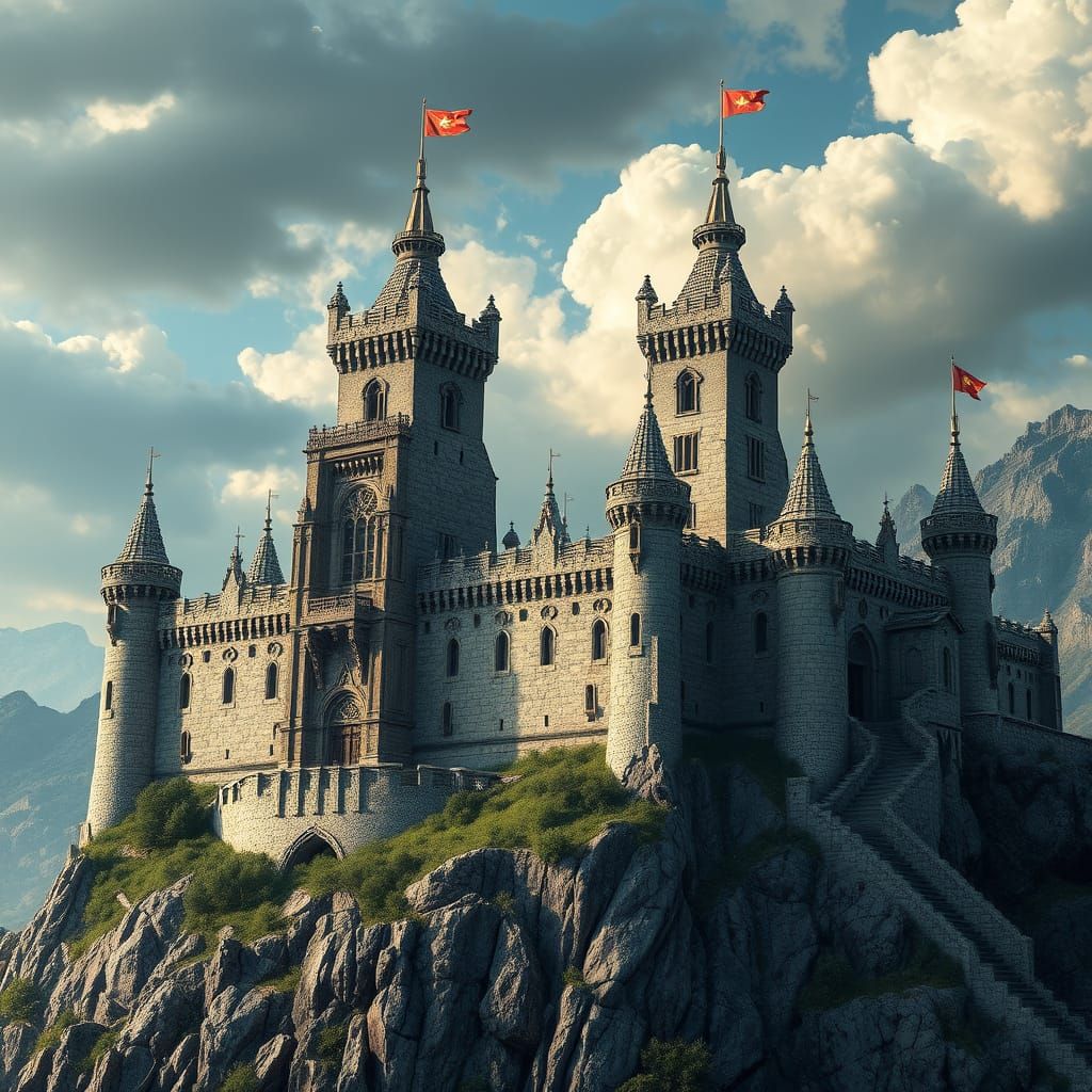 Epic Medieval Kingdom of Castile Castle in Stunning Digital ...