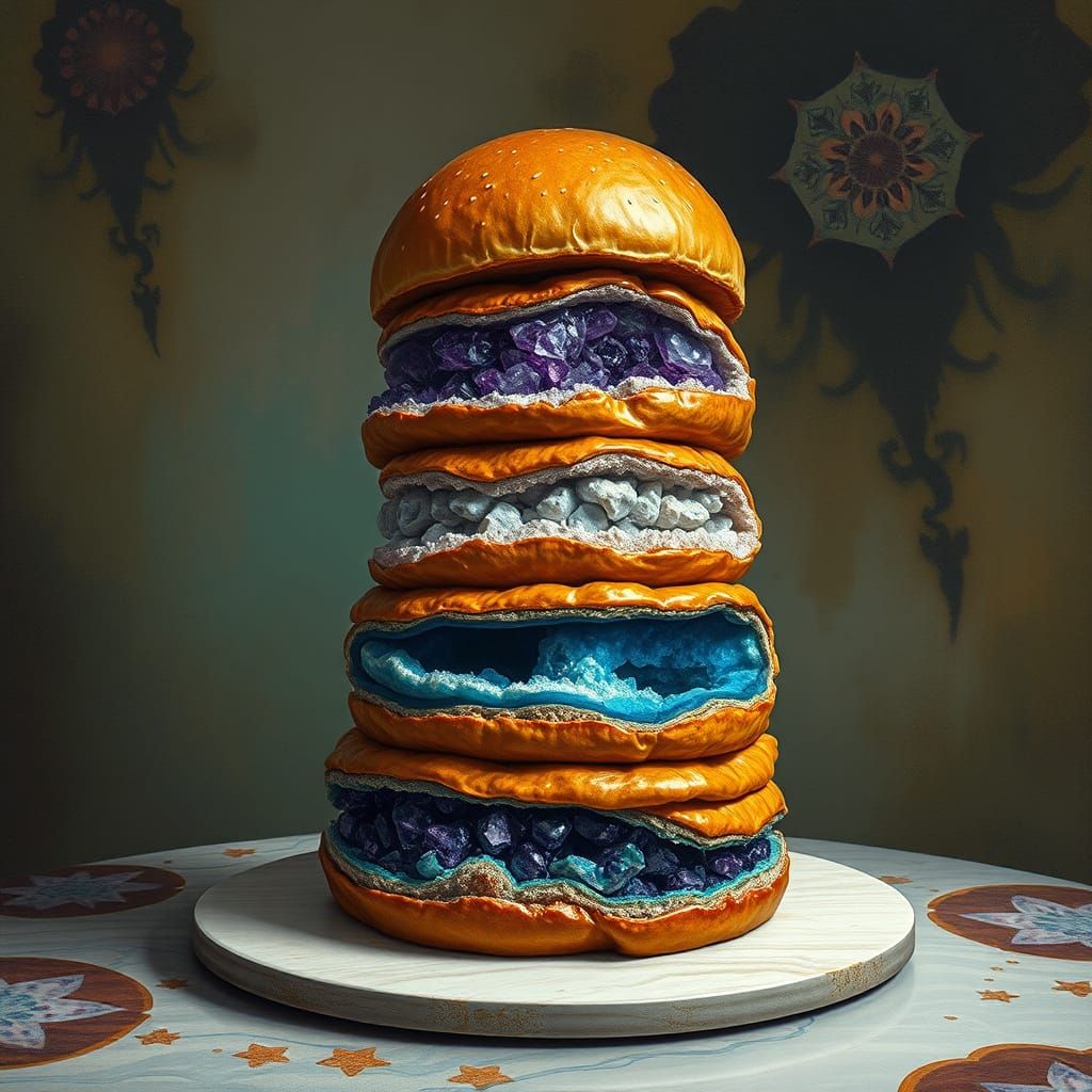 Geode Burger: Surreal Food Art