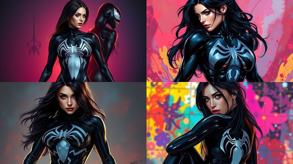 She Venom in Hyperrealistic Latex Suit
