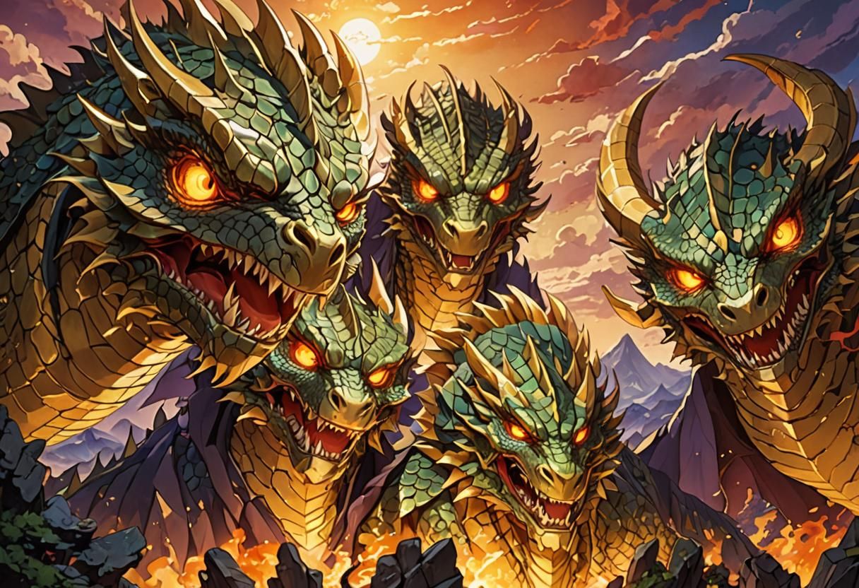 Anime Dragon Master in Fantasy Landscape