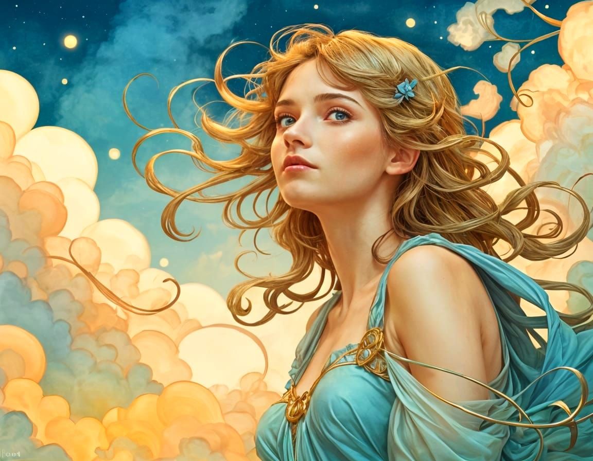 Dreamy Caribbean Blue Landscape