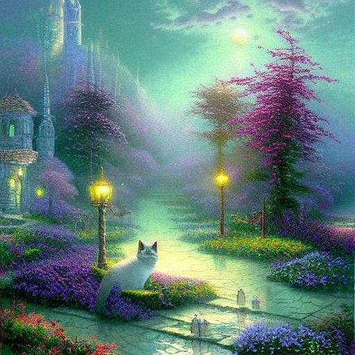 Ethereal Tabaxi in Hyperdetailed Fantasy Landscape