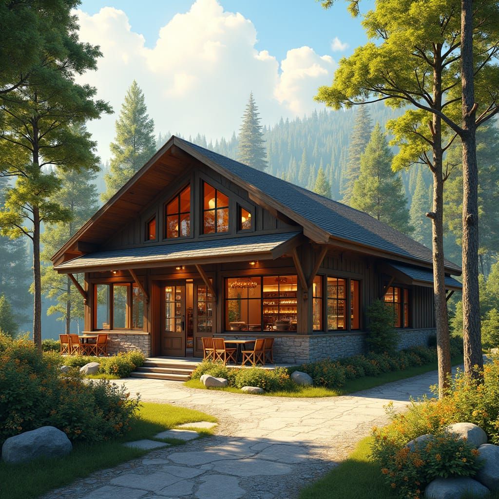 Roadside Cafe Blends Seamlessly into Landscape