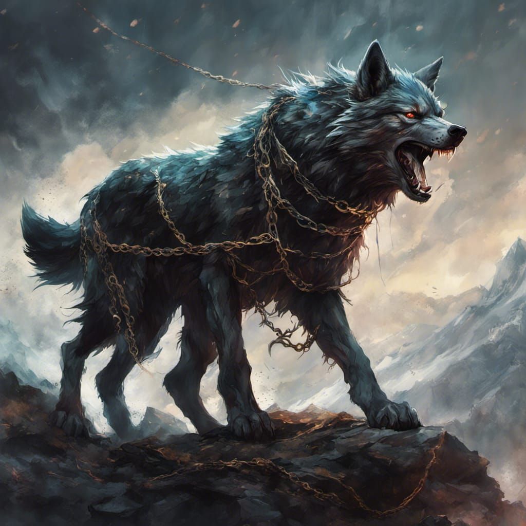 Fenrir: Monstrous Wolf Bound by Unbreakable Chains