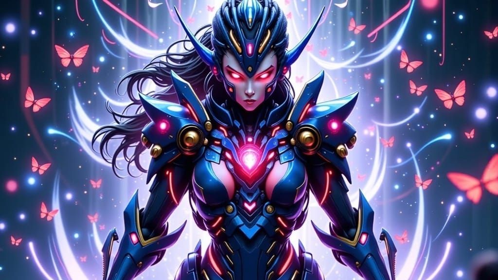 Cyborg Zerg Queen in Romantic Oil Painting Style