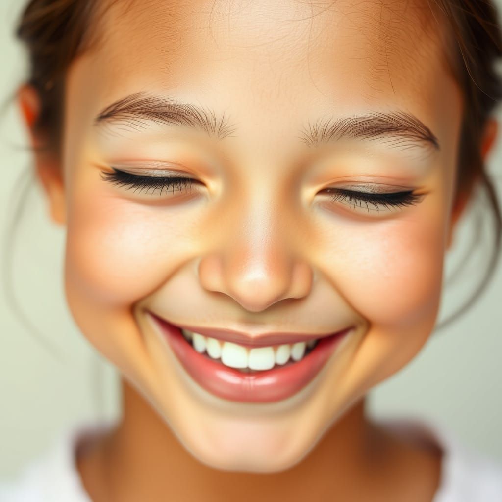 Radiant Close-Up Portrait of a Genuine Smile