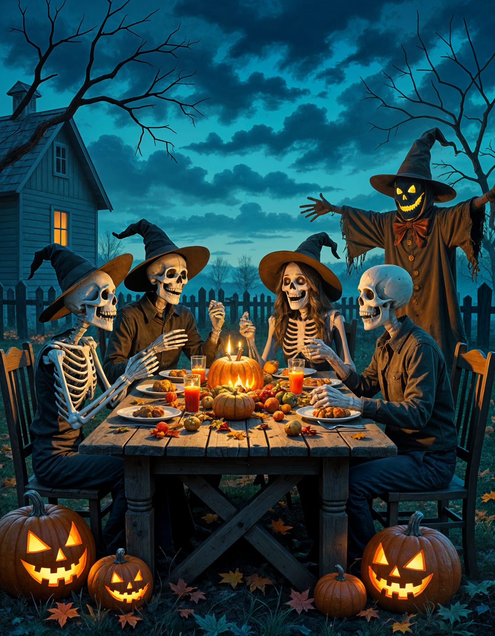 Skull Farmers Celebrate Harvest Festival at Creepy Farm Grav...