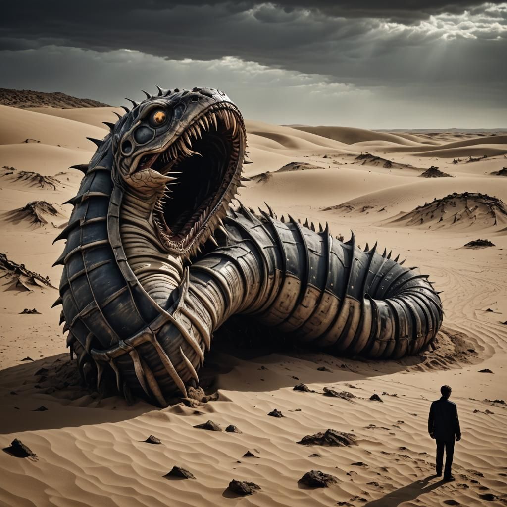 Tim Burton Style Sandworm in High Definition