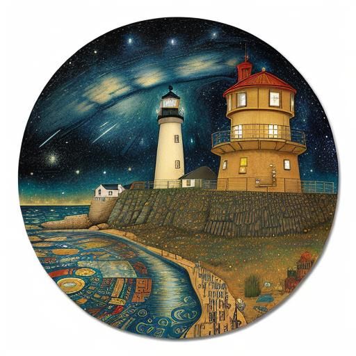 Art Brut Lighthouse by the Seaside