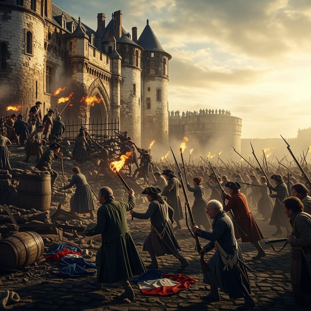 Storming of the Bastille: Cinematic Scene of French Revoluti...