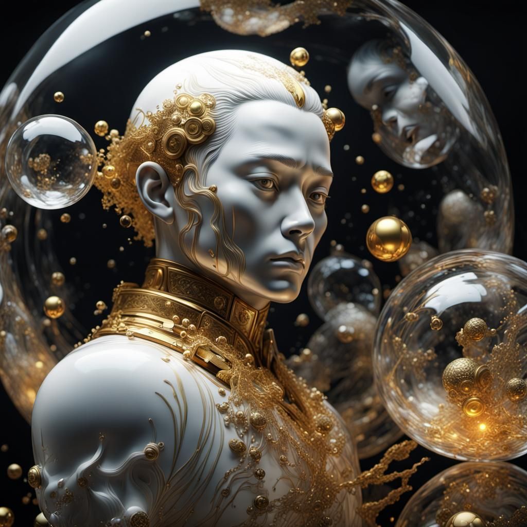 Glassblower's Masterpiece in 3D Rendering Style