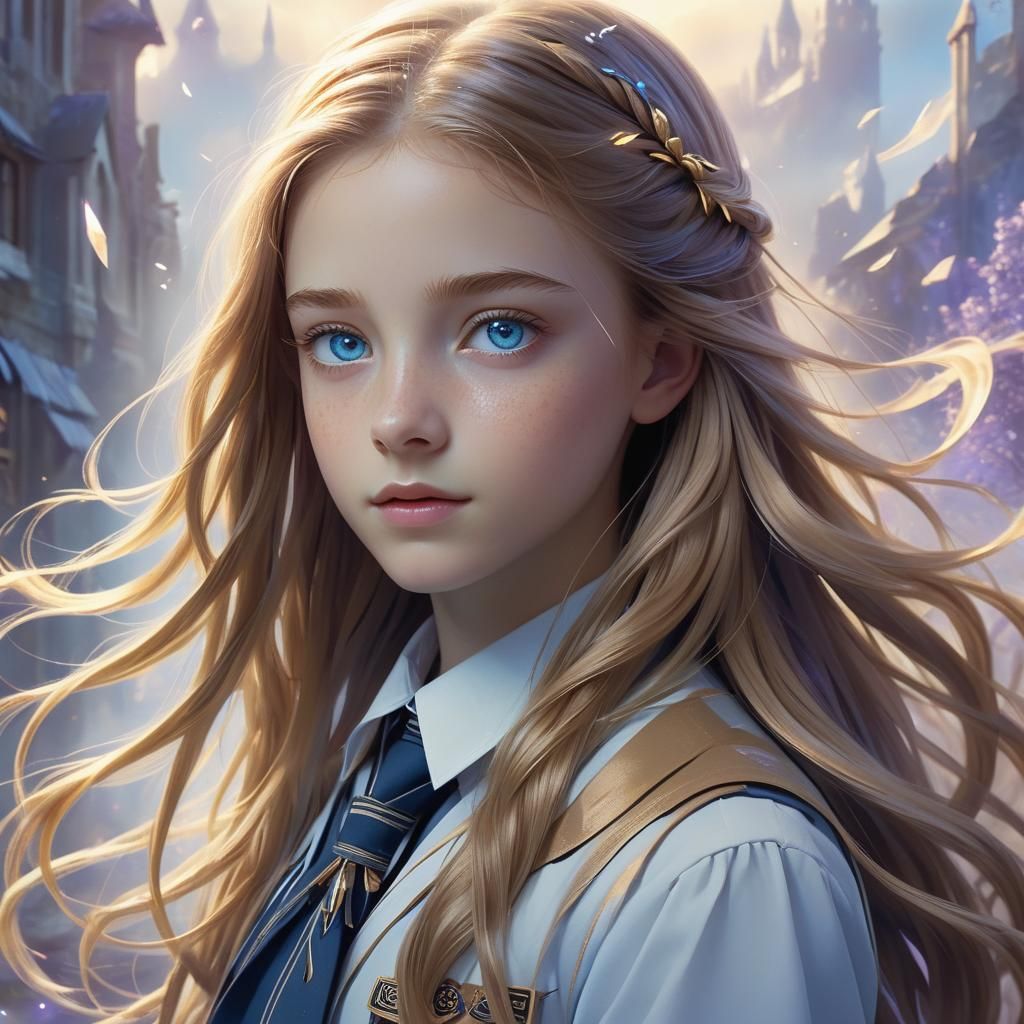 Girl in School Uniform: Fantastical Concept Art