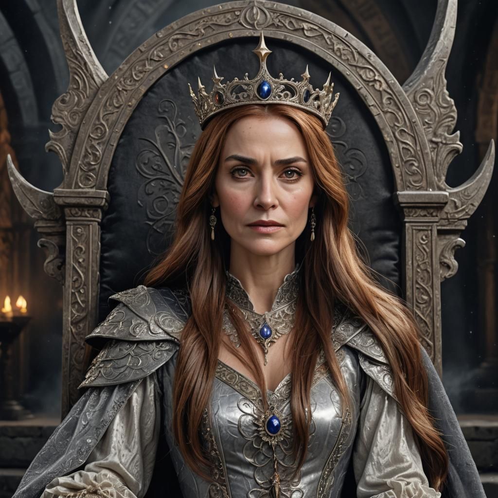 Middle Aged Woman on Throne, Fantasy Concept Art